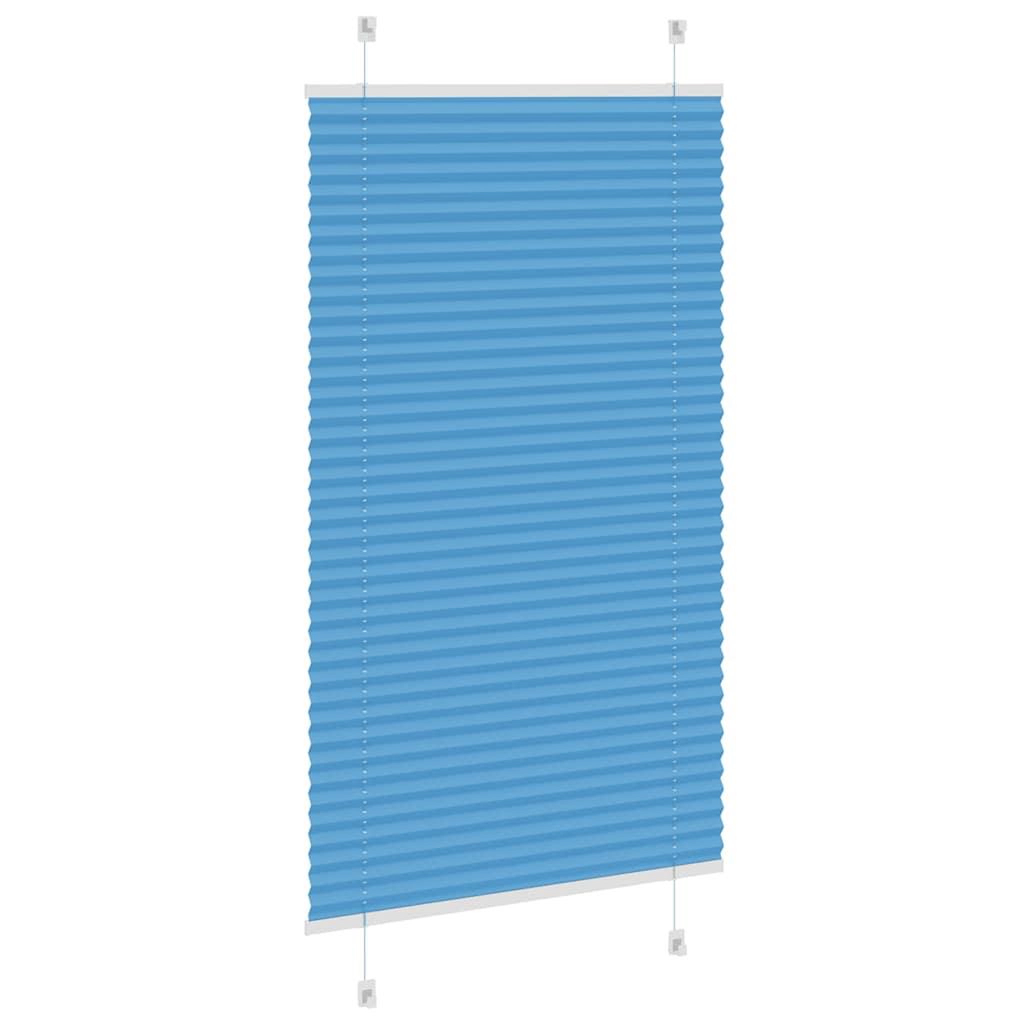 Voir la diapositive 4 : VIDAXL Store plisse bleu 80x150 cm largeur du tissu 79,4 cm polyester