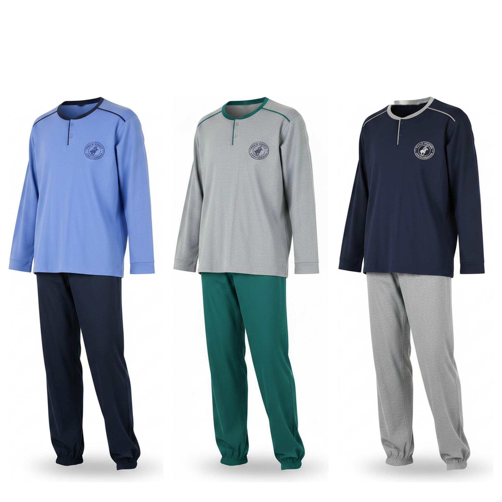 Voir la diapositive 1 : OZABI Ozabi ensemble pyjama homme doublé polaire pack de 3 coloris assortis
