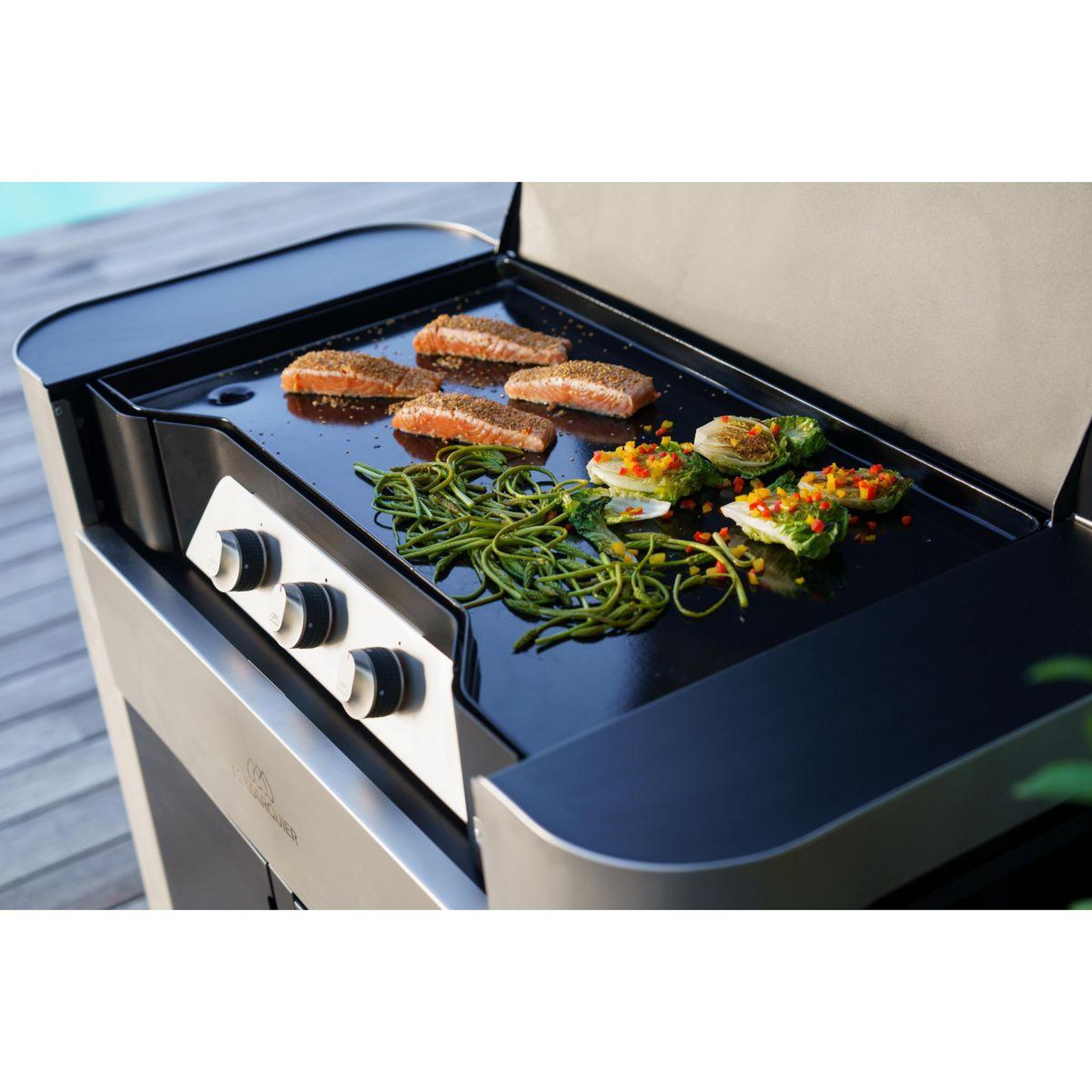 Voir la diapositive 3 : Le marquier Plancha gaz exclusive gaz 375 duo edition