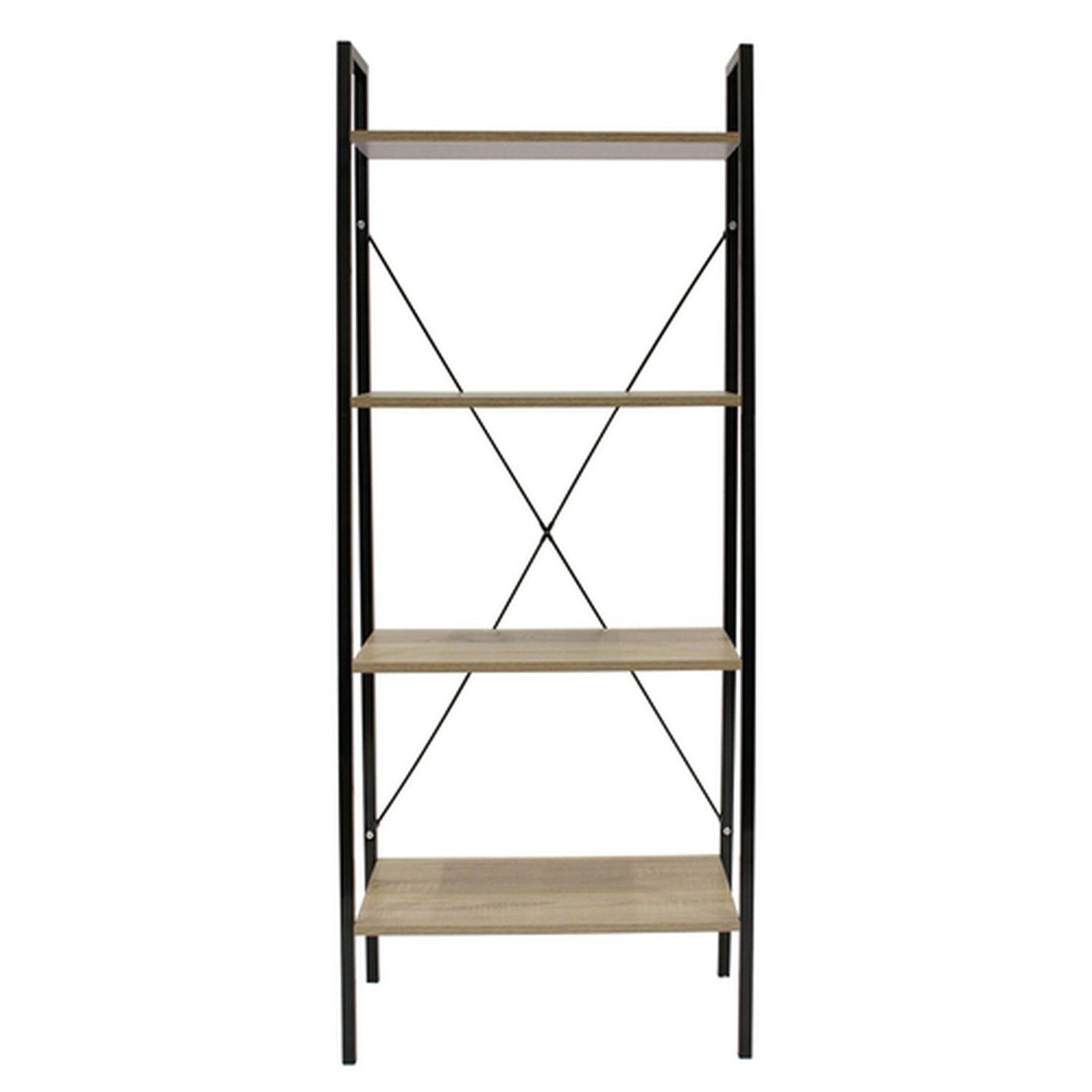 Voir la diapositive 4 : The Home Deco Factory Etagère en mélamine et métal - l.60 x h.148 cm - noir