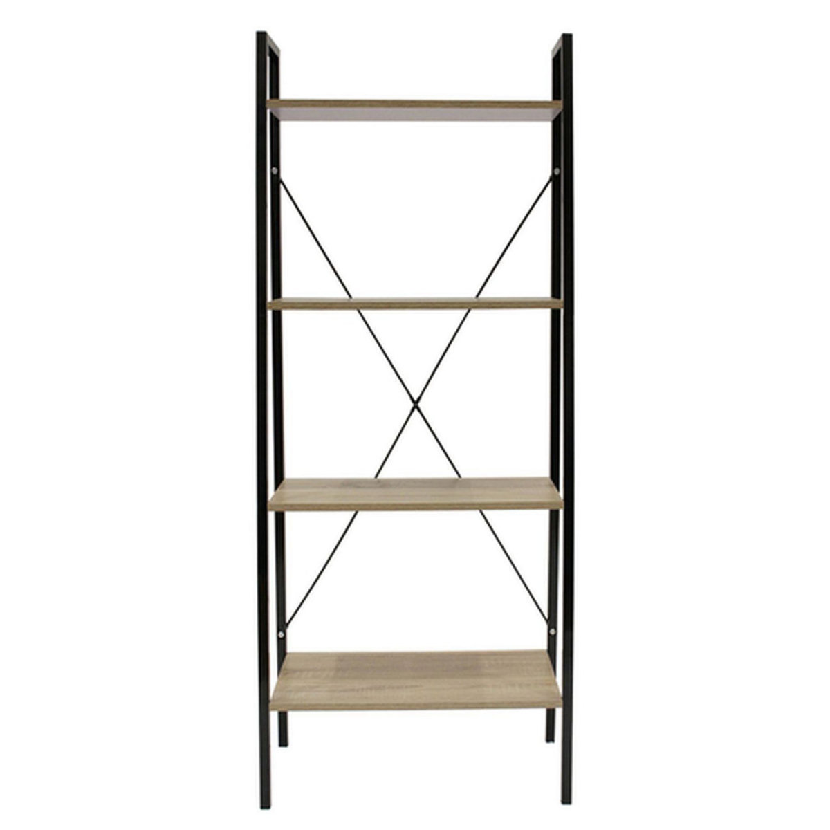 The Home Deco Factory Etagère en mélamine et métal - L.60 x H.148 cm - Noir