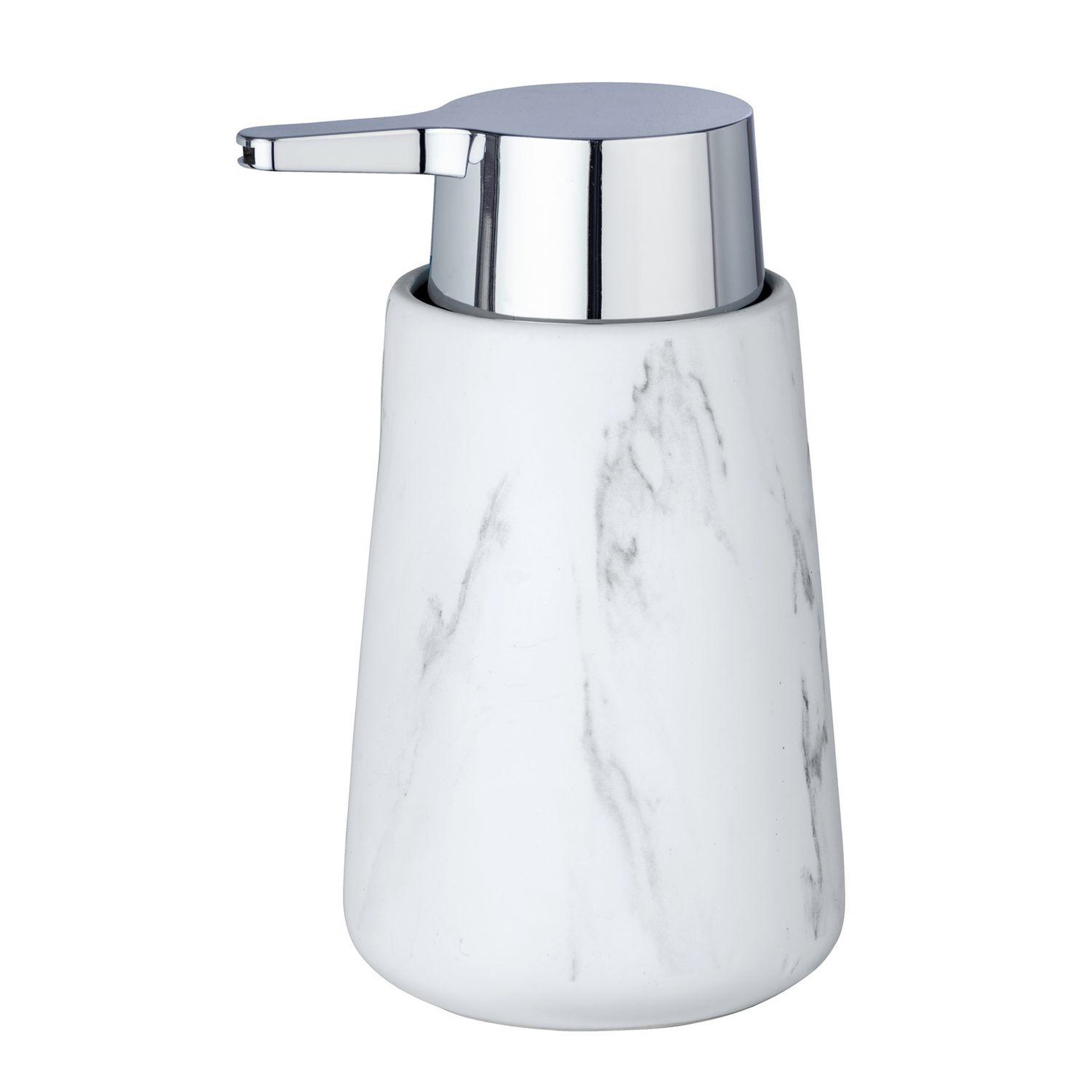Wenko Distributeur de savon effet marbre adrada - blanc