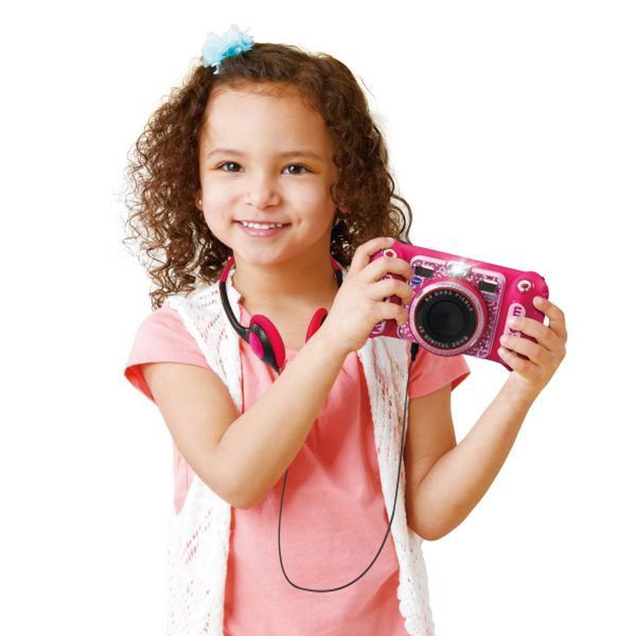 Voir la diapositive 4 : VTECH Appareil photo enfant - VTECH - Kidizoom Duo DX Rose - 75 filtres dynamiques - 5 jeux en réalité augmentée