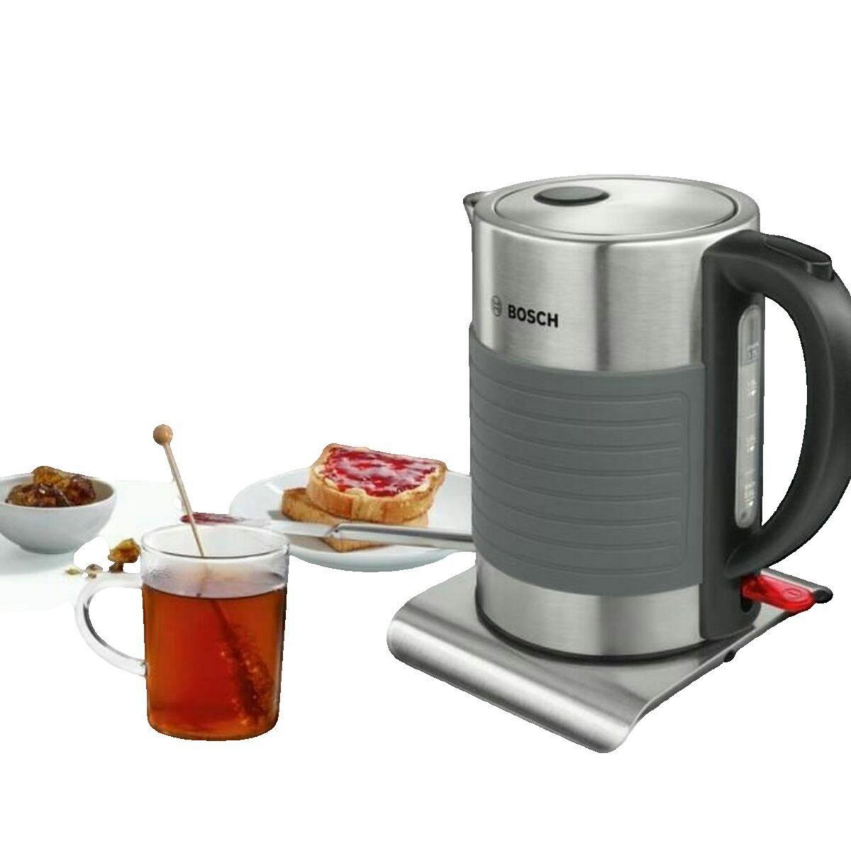 BOSCH Bouilloire Bosch Haushalt TWK7S05 sans fil acier inoxydable, Gris