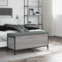 Voir la diapositive 3 : VIDAXL Banc de rangement sonoma gris 102x42x45 cm bois d'ingenierie