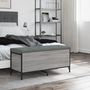 Voir la diapositive 3 : VIDAXL Banc de rangement sonoma gris 102x42x45 cm bois d'ingenierie