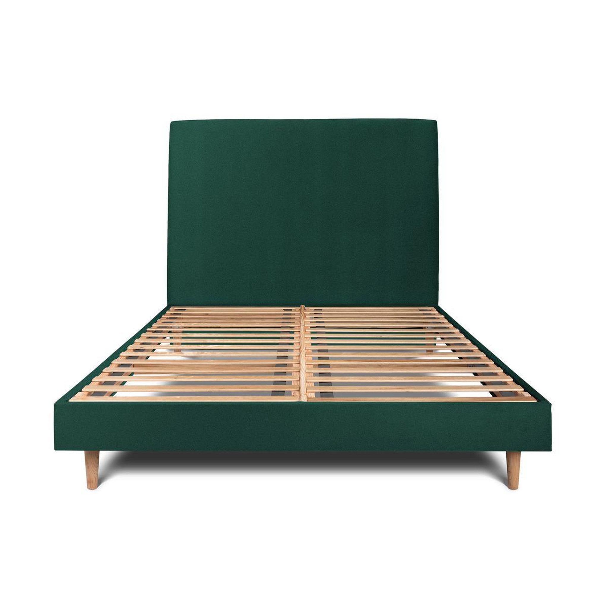 Voir la diapositive 1 : Sommeil de Plomb Lit avec tête de lit tapissier velours et sommier kit - Hauteur totale : 29cm