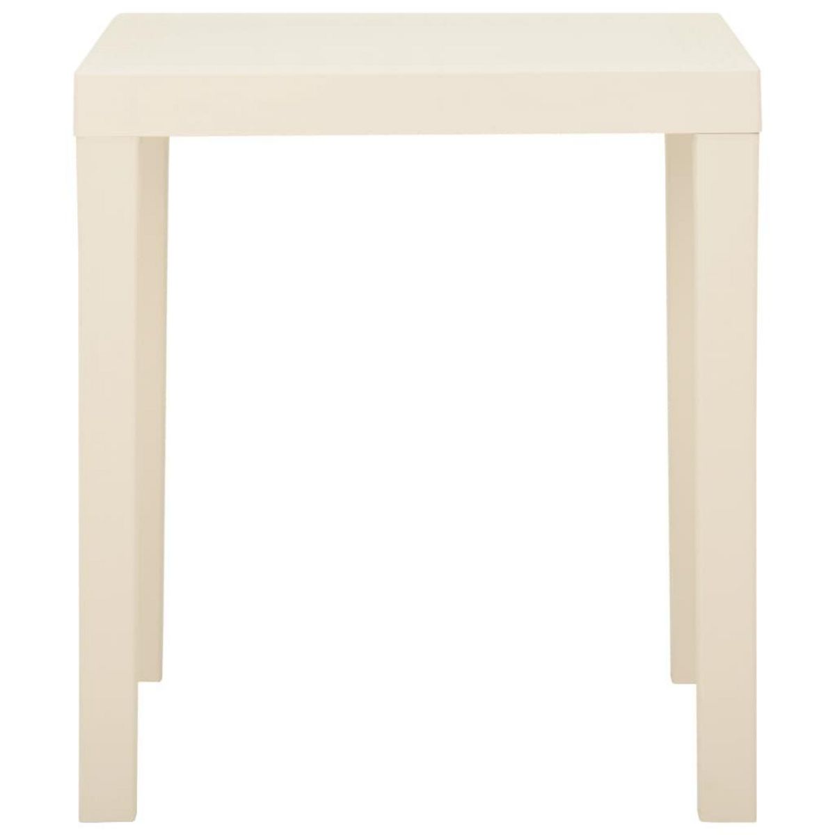 VIDAXL Table de jardin Blanc 79x65x72 cm Plastique