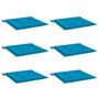 Voir la diapositive 3 : VIDAXL Coussins de chaise jardin lot de 6 bleu 50x50x3 cm tissu oxford