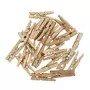 RICO DESIGN 144 petites pinces à linge bois pailletées dorées 3 cm