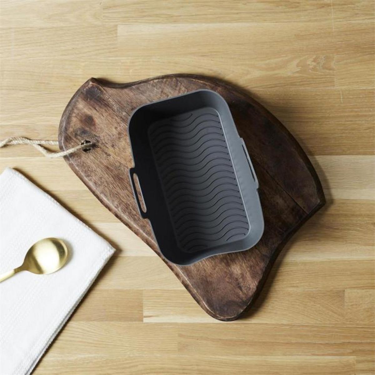 Paris Prix Moule Cuisson en Silicone  Air Fryer  19cm Noir