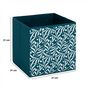 Voir la diapositive 4 : FIVE Lot de 2 boites de rangement OLIVIA - L. 31 x l.31 x H. 31 cm - Bleu