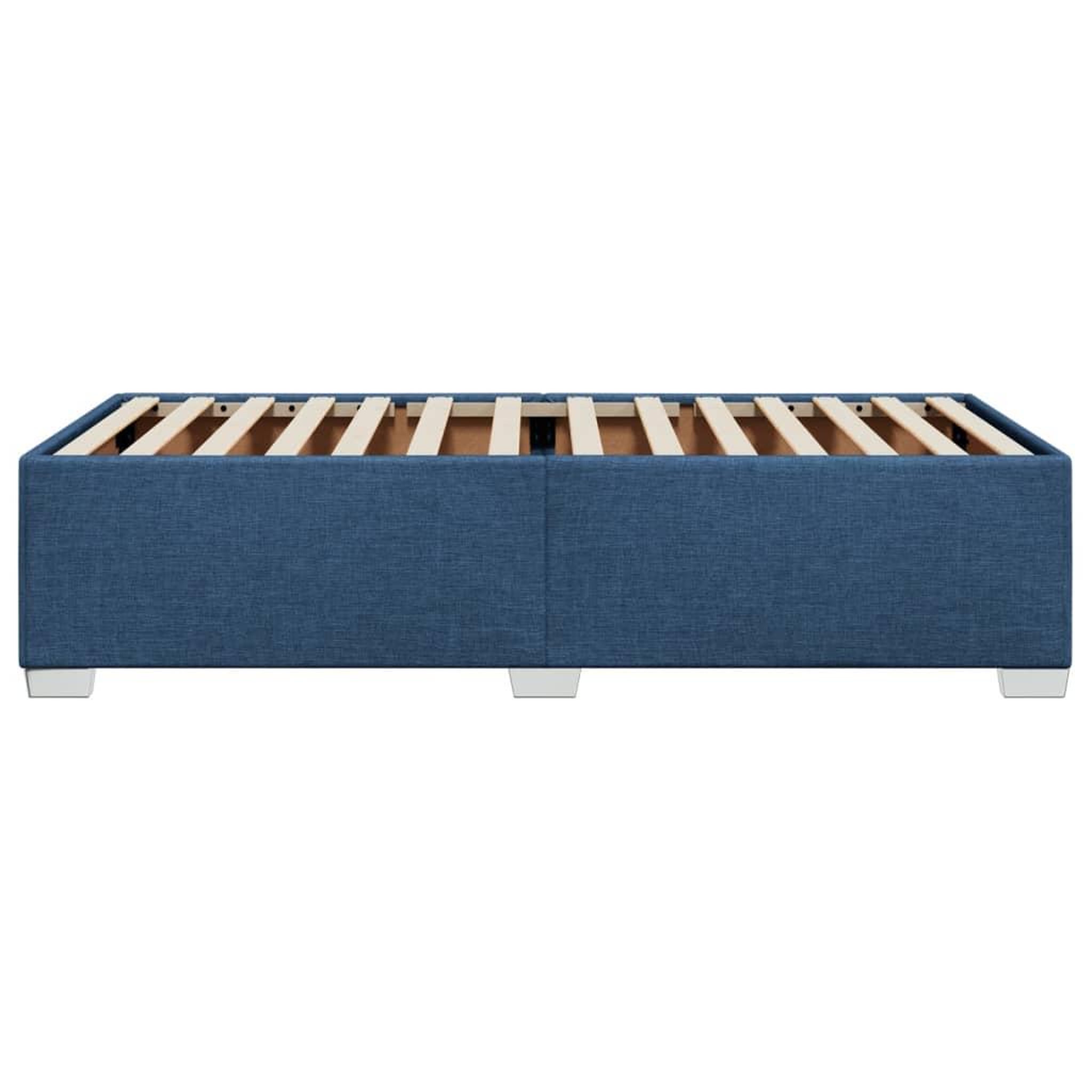 Voir la diapositive 5 : VIDAXL Cadre de lit sans matelas bleu 100x200 cm tissu
