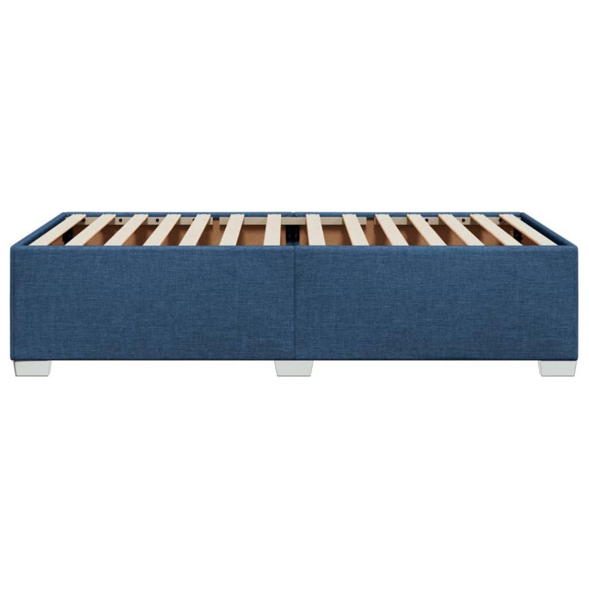 VIDAXL Cadre de lit sans matelas bleu 100x200 cm tissu