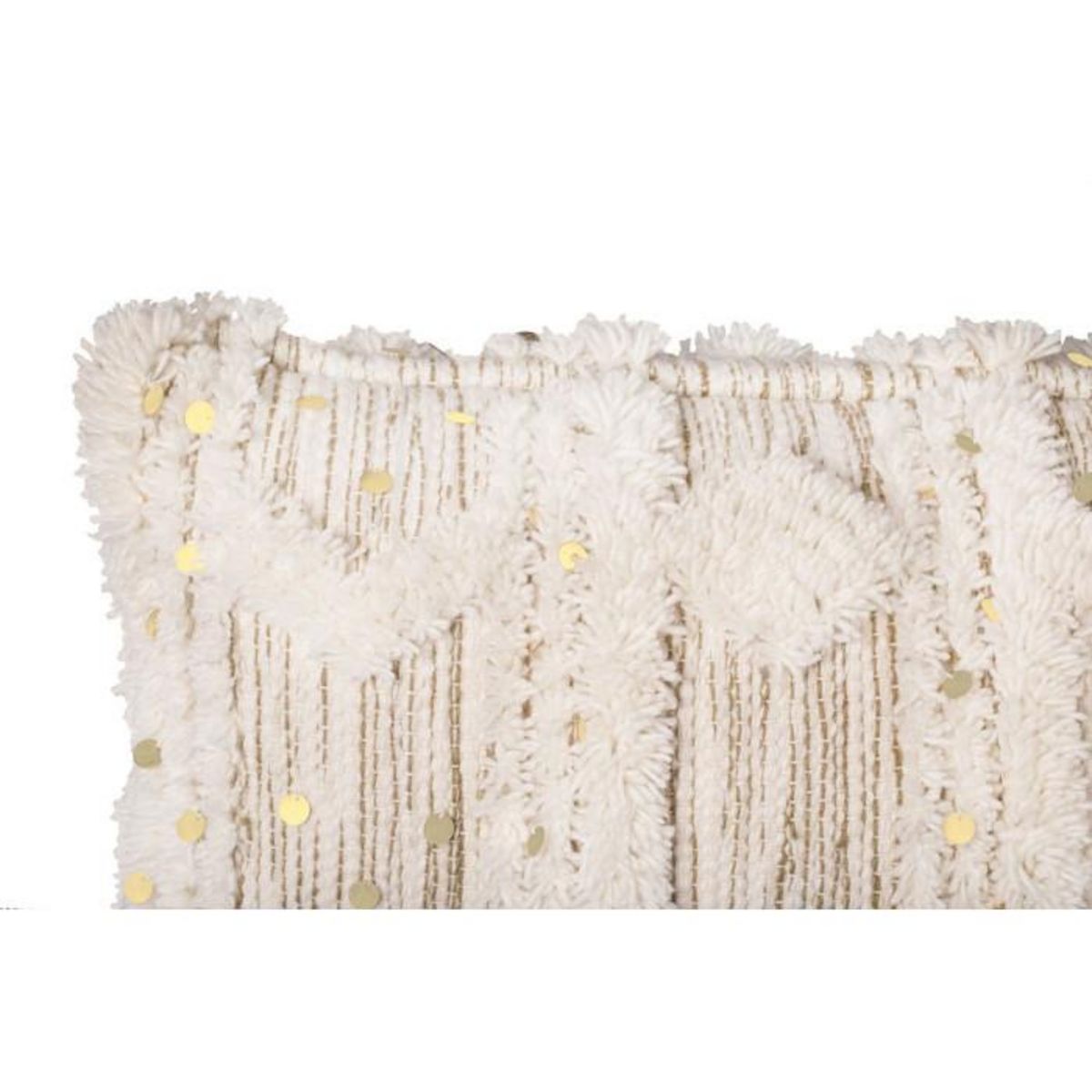 Paris Prix Coussin Tissé à la Main  Bohist  35x95cm Crème & Kaki