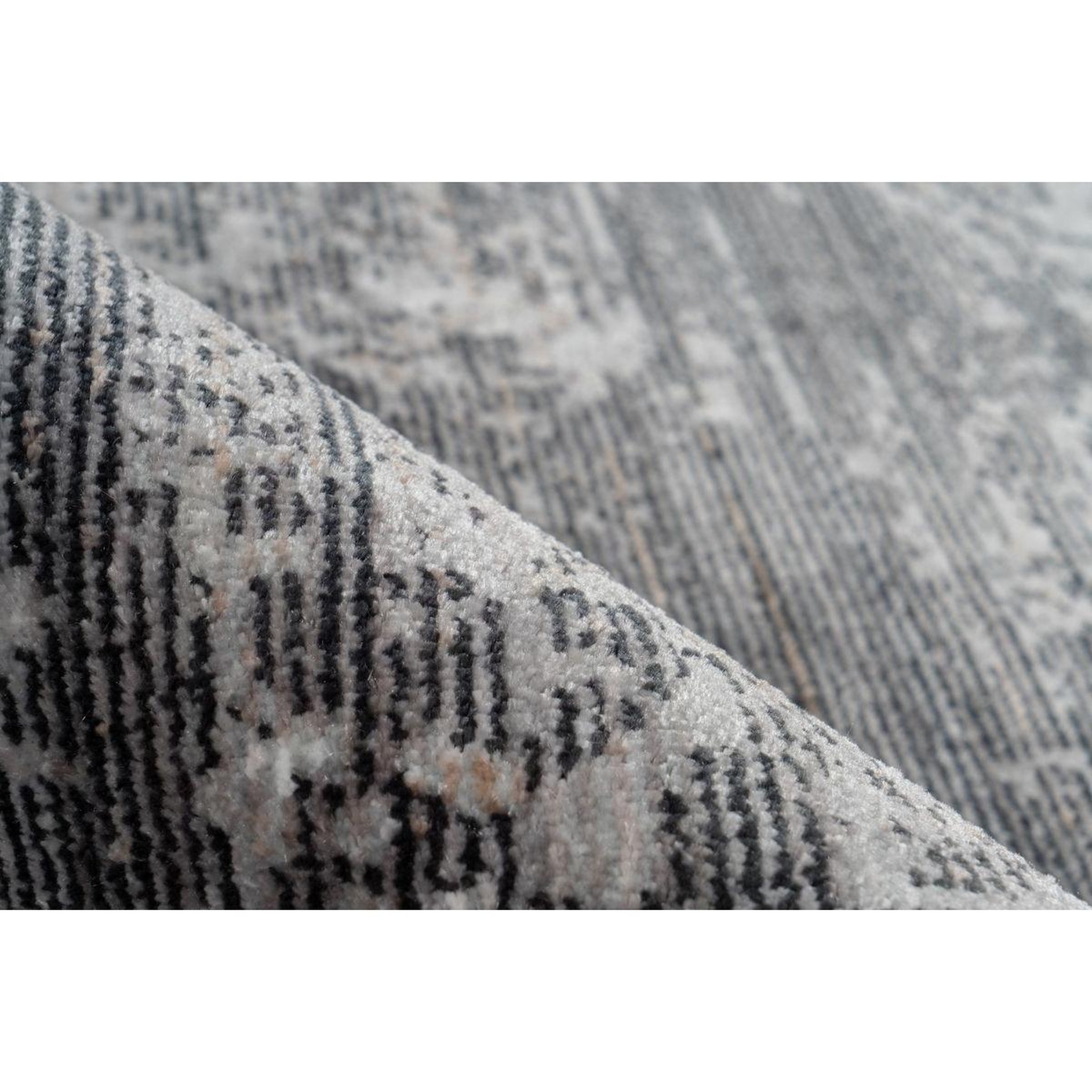 Voir la diapositive 3 : Paris Prix Tapis Vintage à Franges  Baroque VII  Anthracite