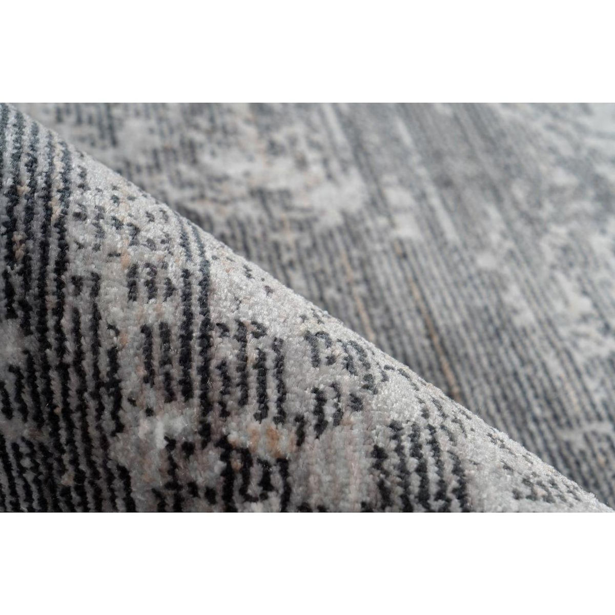 Paris Prix Tapis Vintage à Franges  Baroque VII  Anthracite