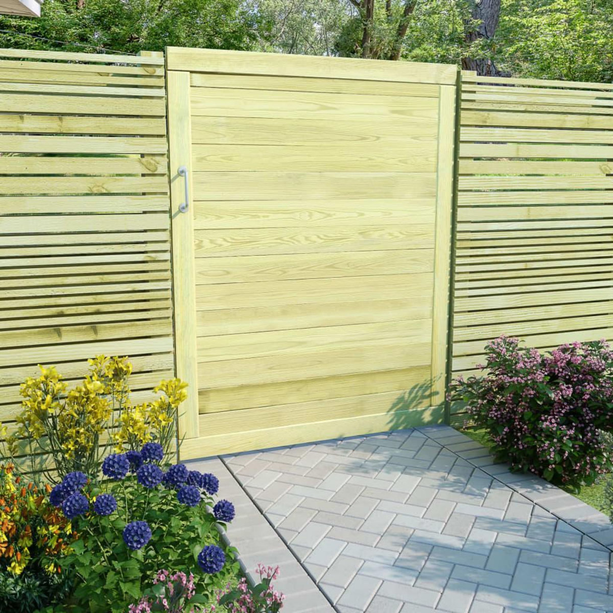 VIDAXL Portail de jardin Bois de pin impregne 125x100 cm