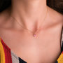 Voir la diapositive 2 : L'ATELIER D'AZUR Collier - Pendentif Or Jaune 18 Carats 750/000 - Zirconium Rose - Chaine Dorée