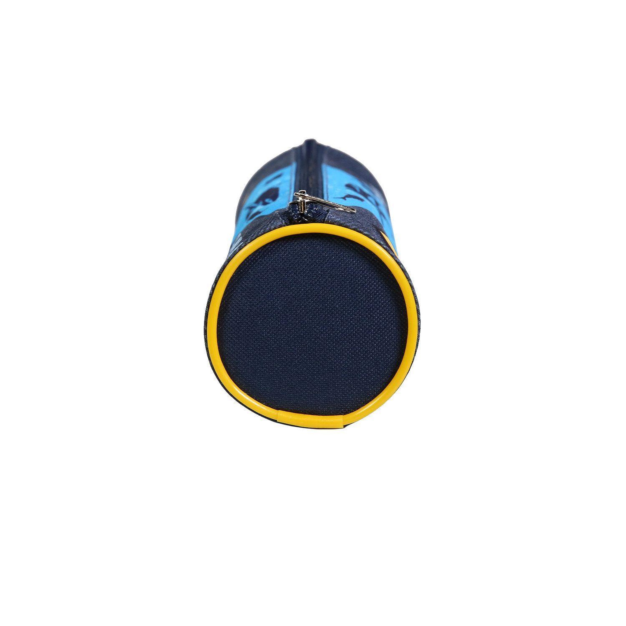 Voir la diapositive 3 : Bagtrotter BAGTROTTER Trousse scolaire ronde Vorax Bleue Requins