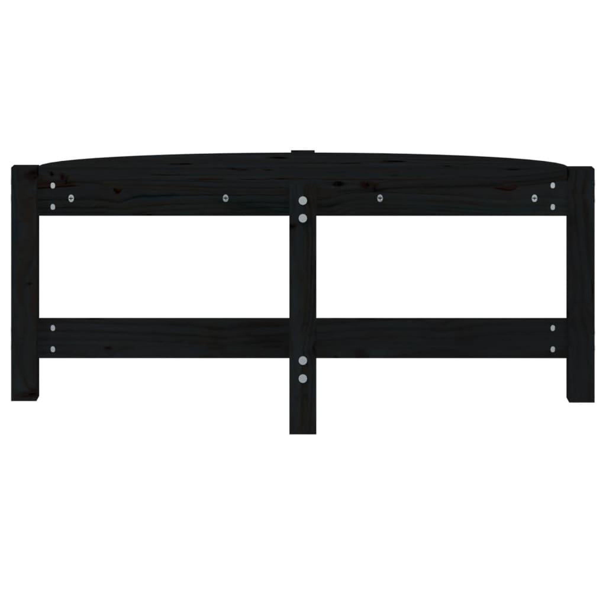 Voir la diapositive 5 : VIDAXL Table basse Noir 87x48x35 cm Bois massif de pin