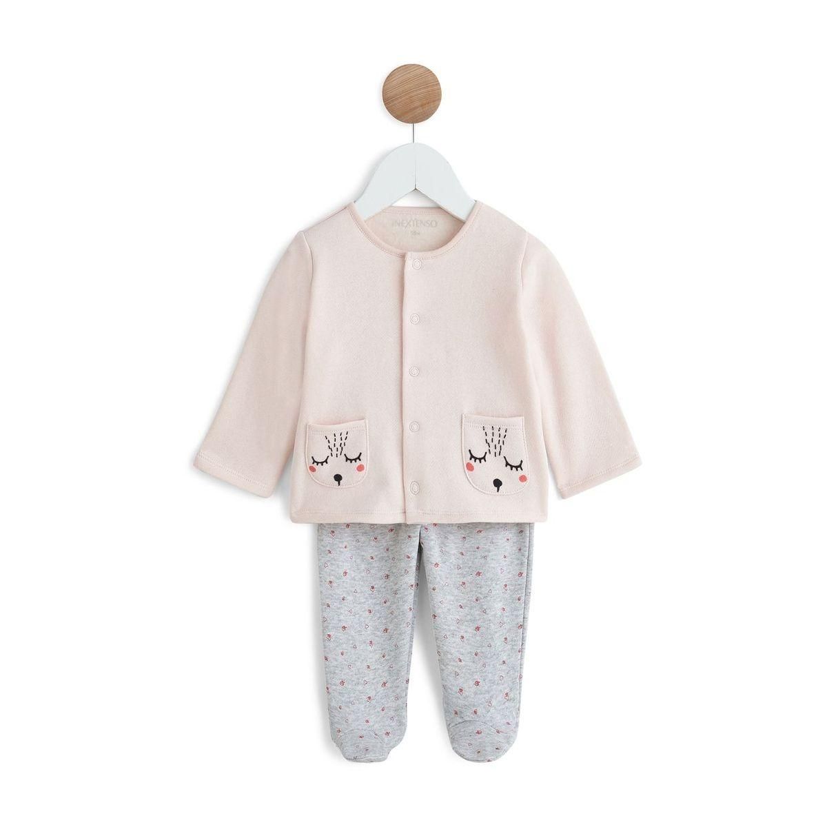 IN EXTENSO Ensemble nouveau né veste + pantalons bébé fille
