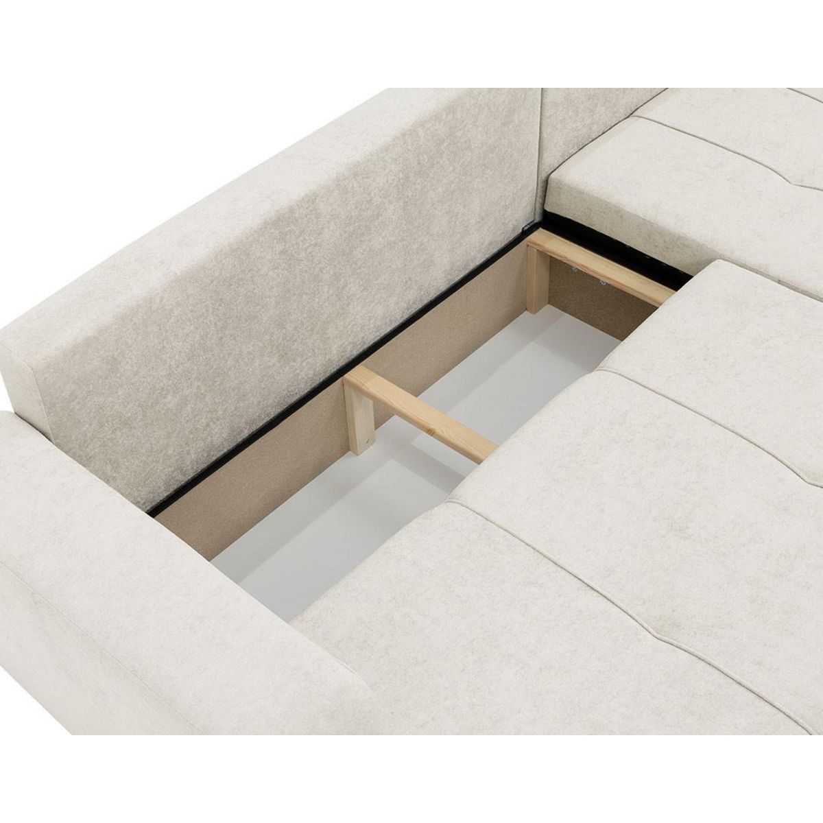 BEST MOBILIER Nicole - canapé d'angle réversible 5 places convertible avec coffre en tissu