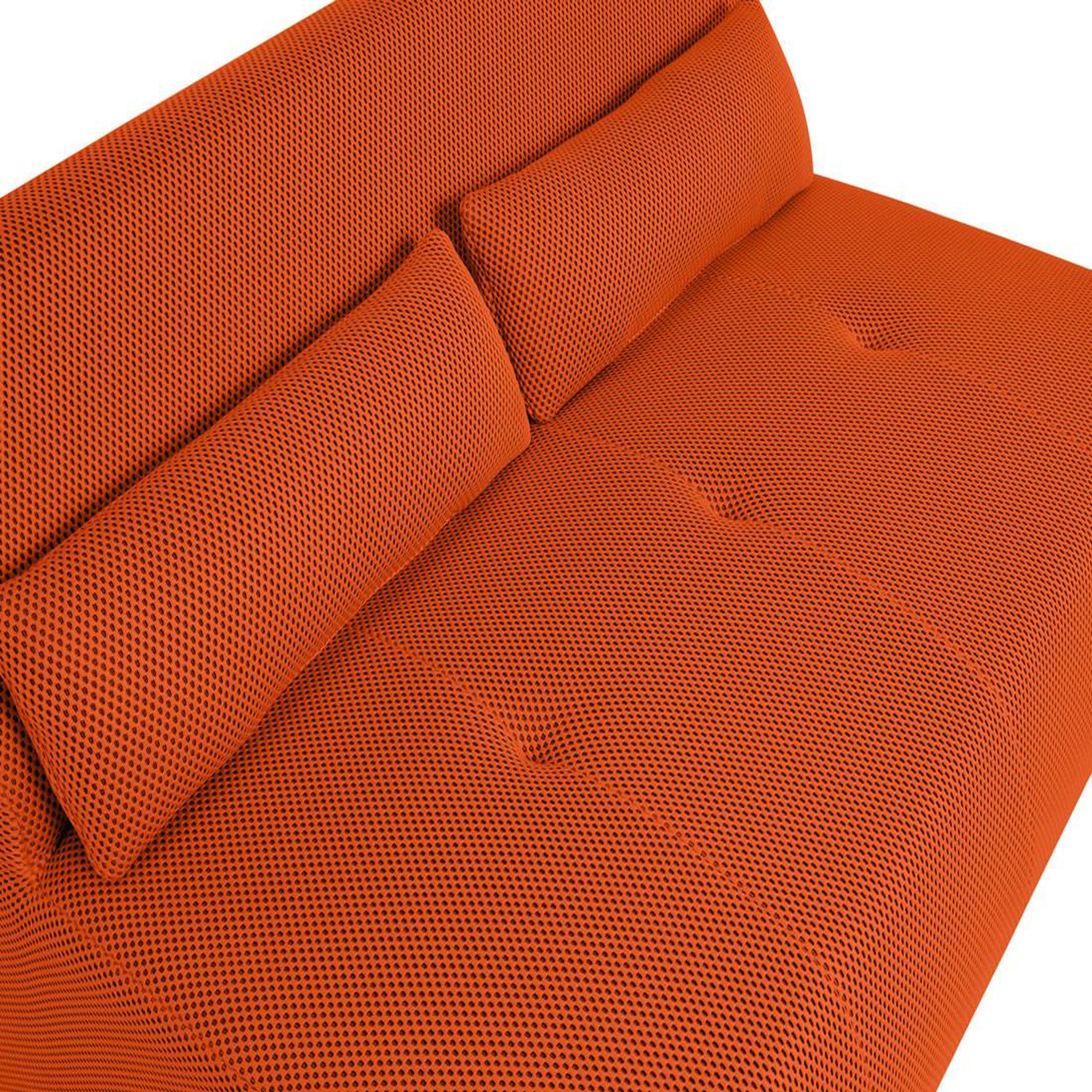 Voir la diapositive 5 : LISA DESIGN Onyx - canapé droit 2 places - en tissu mailles 3d