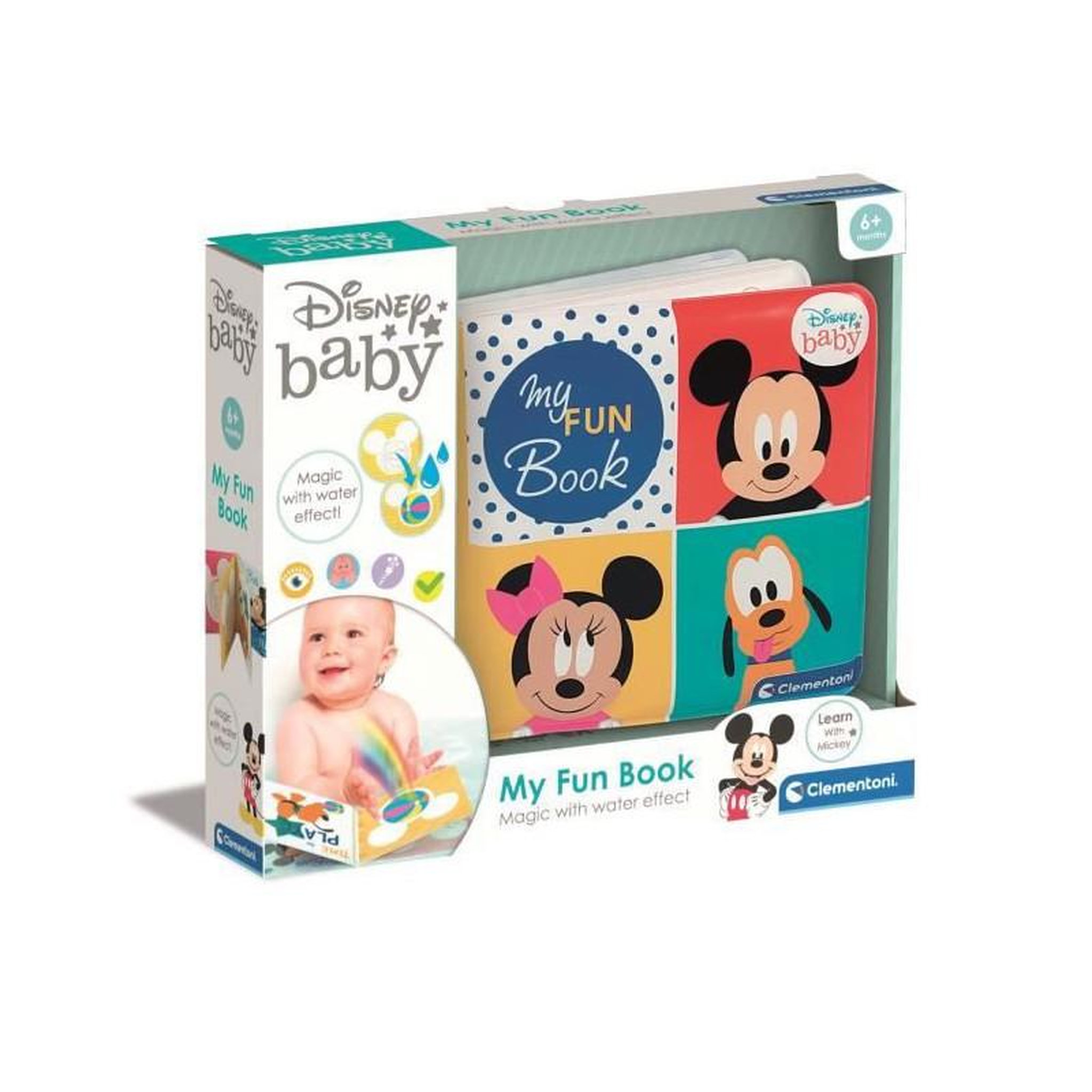 Voir la diapositive 2 : CLEMENTONI Jeu d éveil Clementoni Mon premier livre Baby Mickey