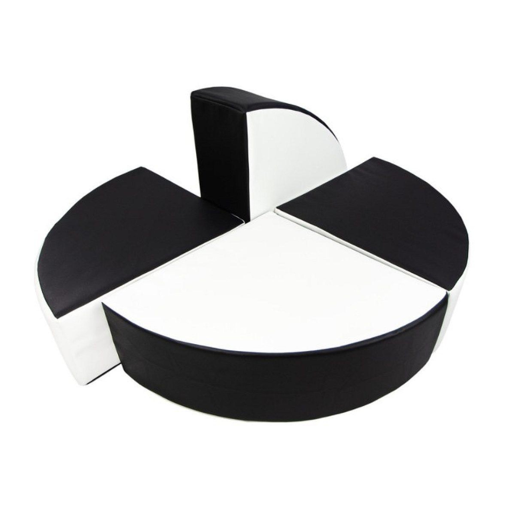 VELINDA Set de 4 blocs en mousse noir - blanc