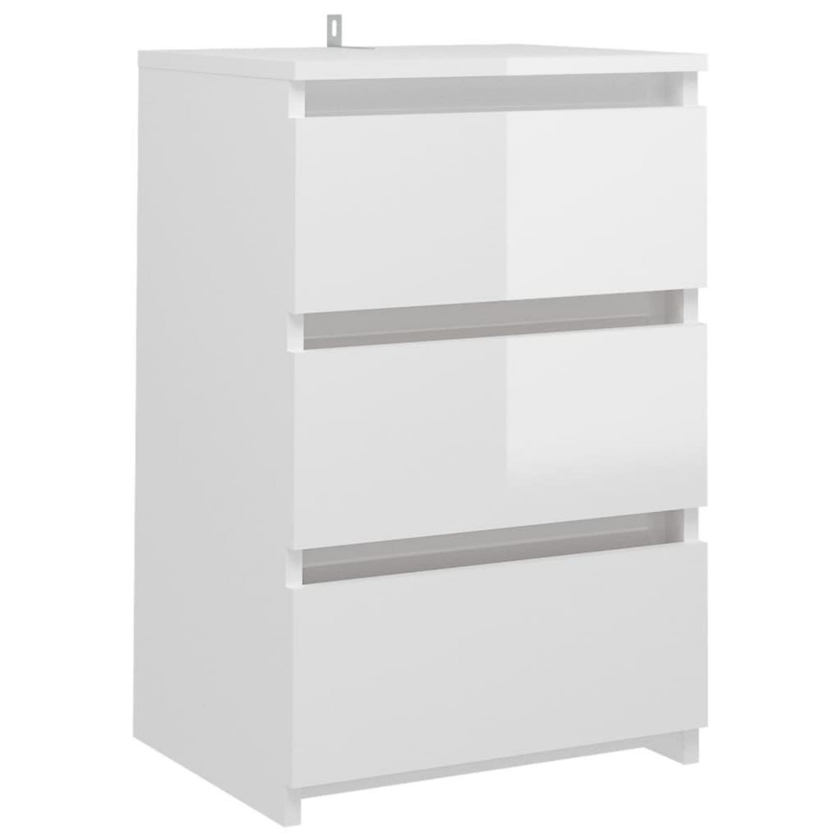 VIDAXL Tables de chevet 2 pcs Blanc brillant 40x35x62,5 cm Agglomere