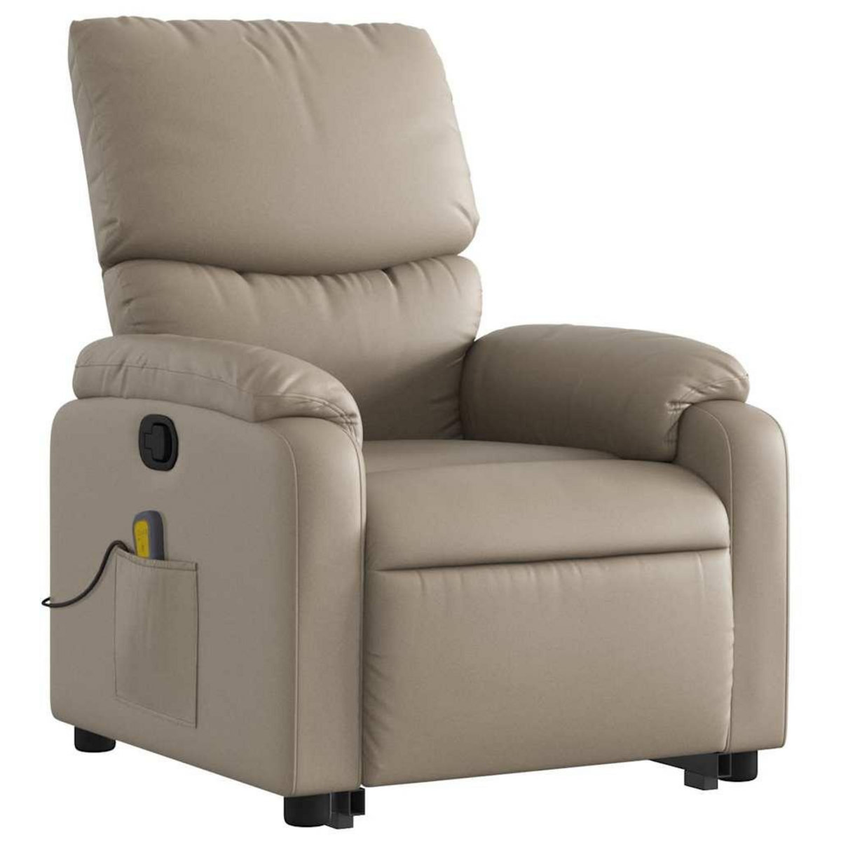 VIDAXL Fauteuil inclinable de massage Cappuccino Similicuir