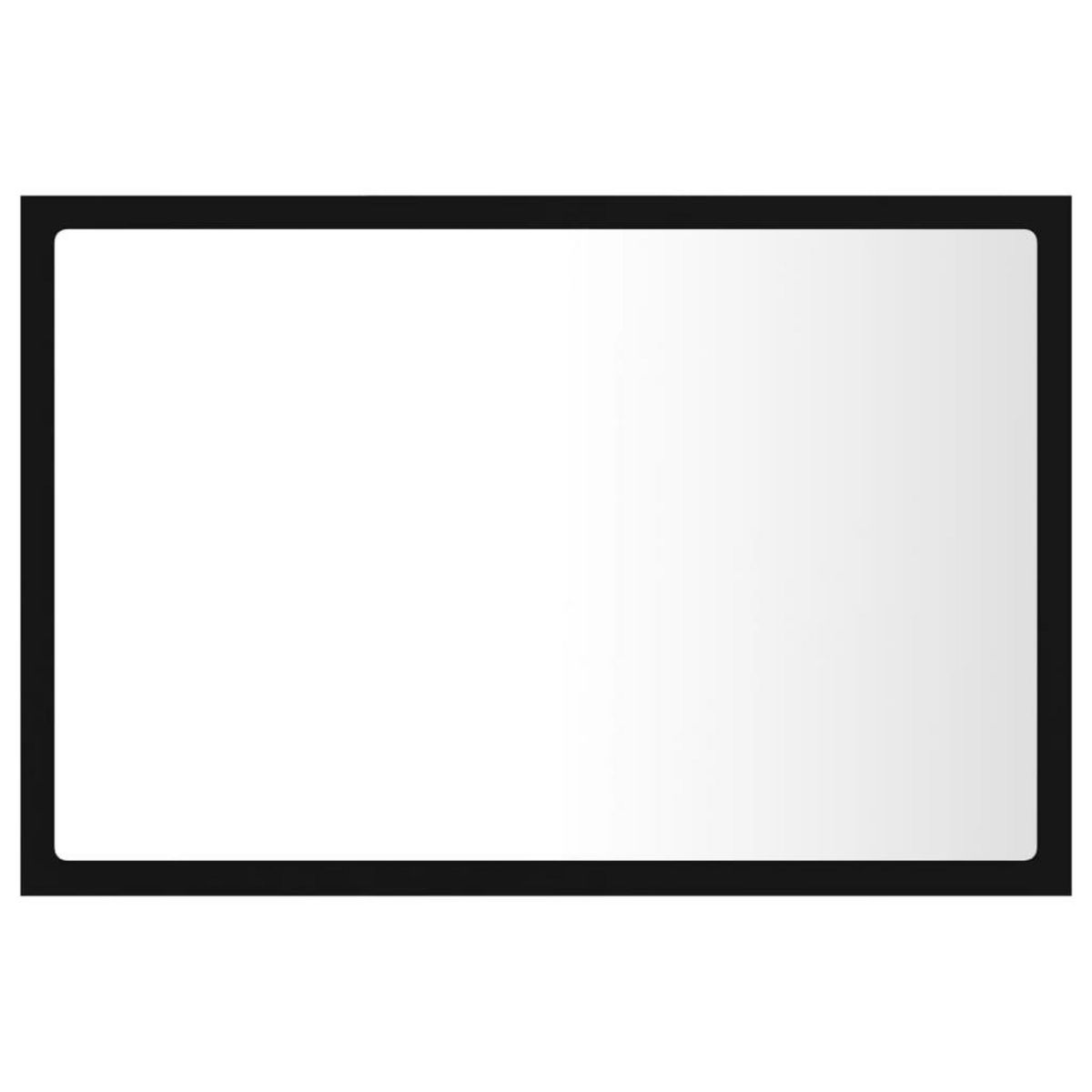 VIDAXL Miroir a LED de salle de bain Noir 60x8,5x37 cm Acrylique