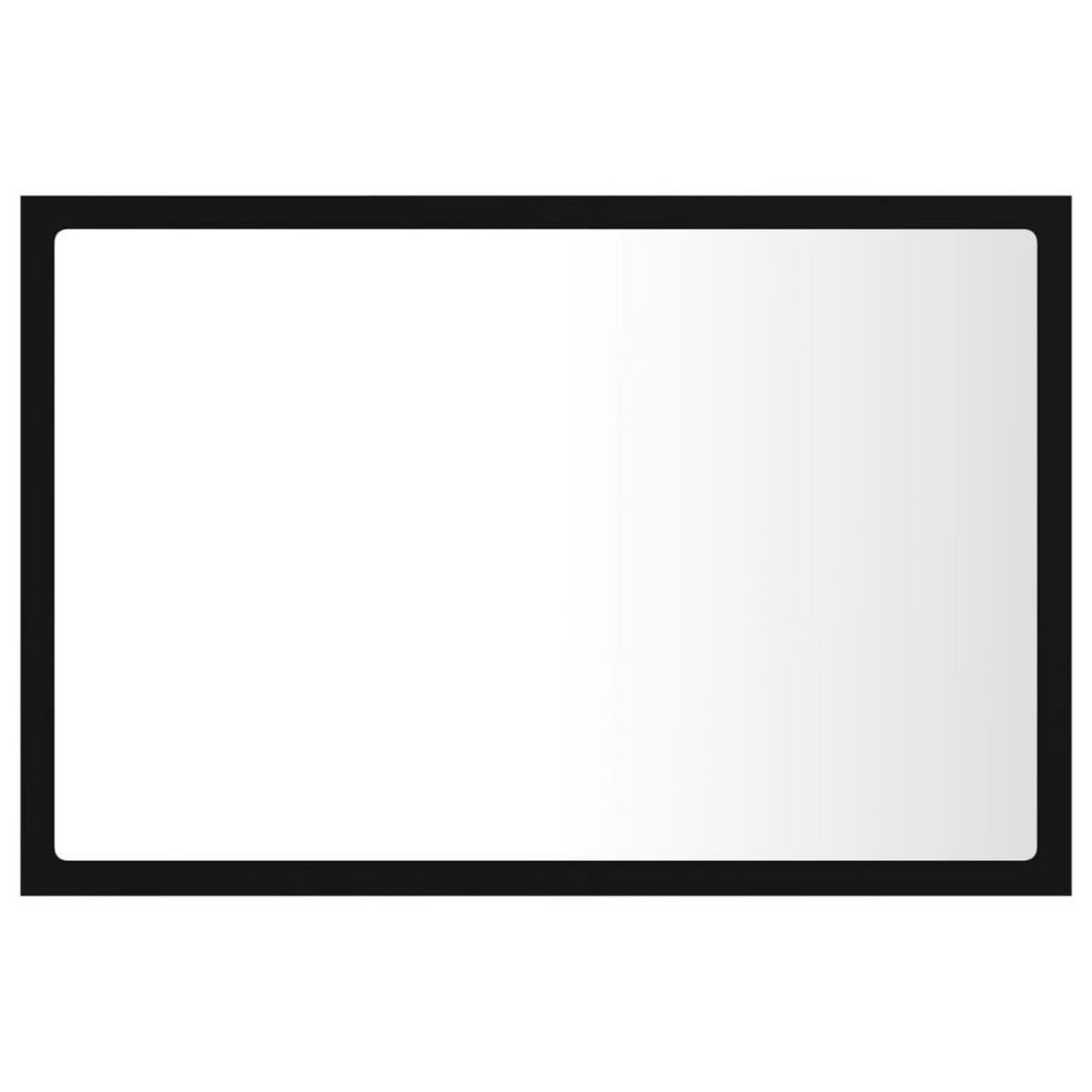 VIDAXL Miroir a LED de salle de bain Noir 60x8,5x37 cm Acrylique