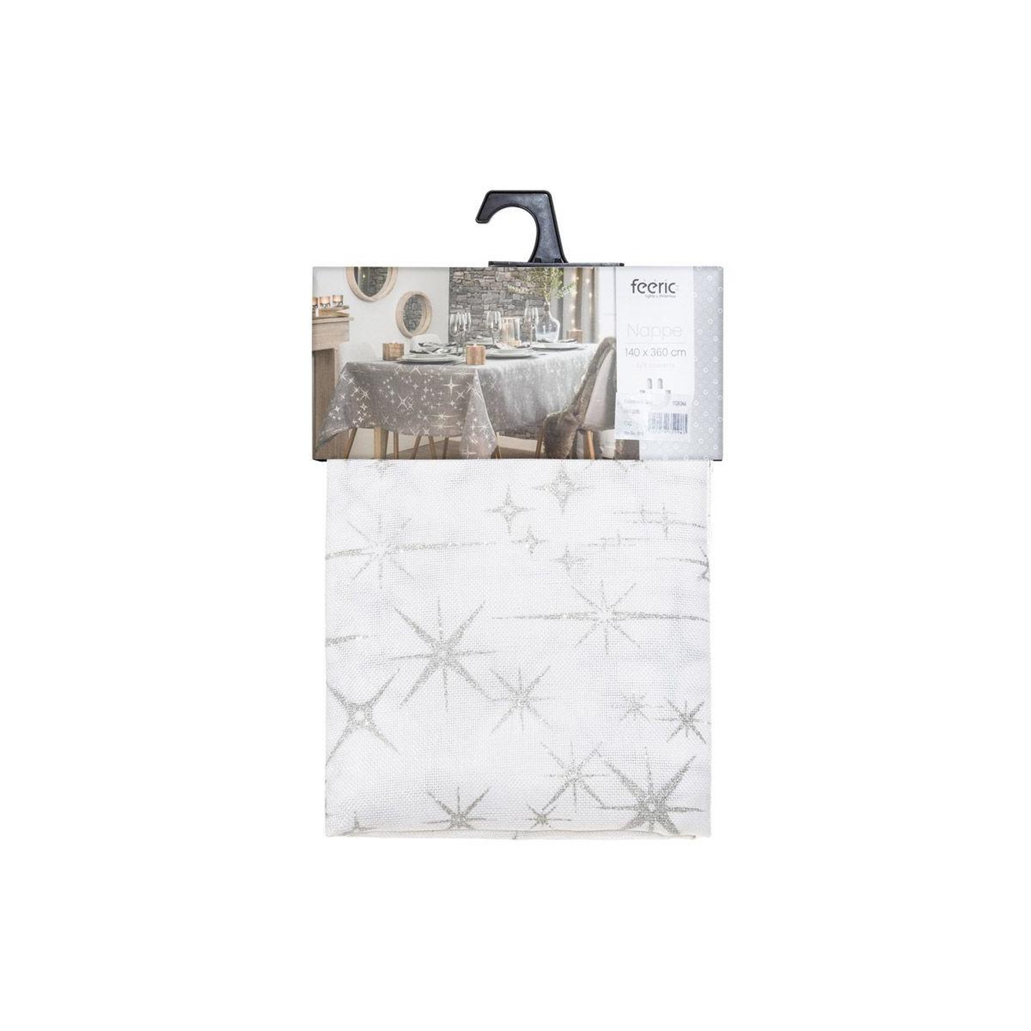 Voir la diapositive 4 : FEERIC LIGHT & CHRISTMAS Nappe étoiles de noël caneva