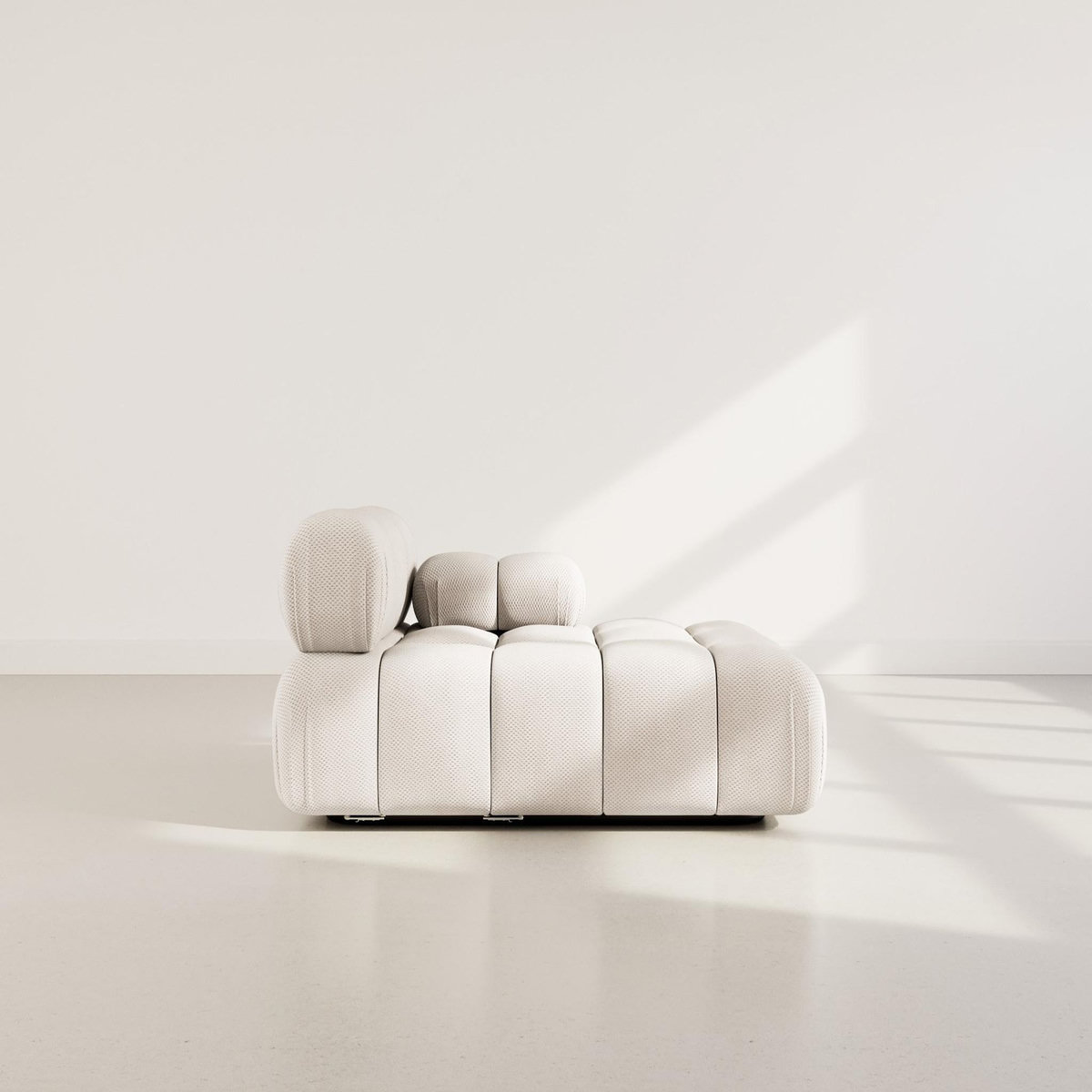 LISA DESIGN Ruby - module d'assise méridienne droite en velours texturé