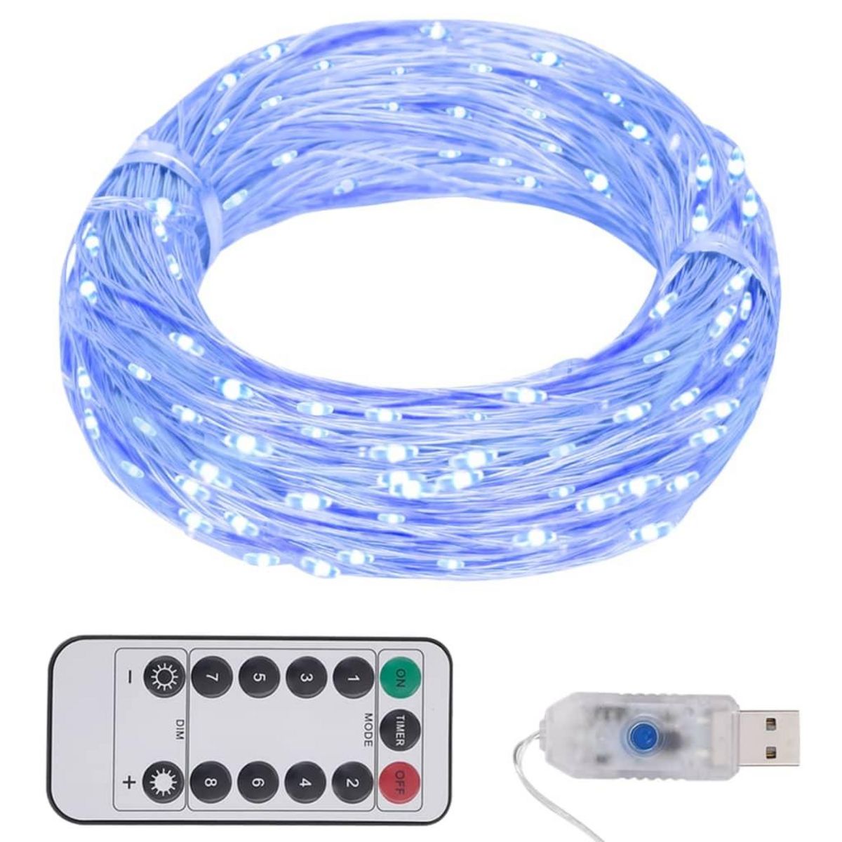 VIDAXL Guirlande LED avec 300 LED Bleu 30 m