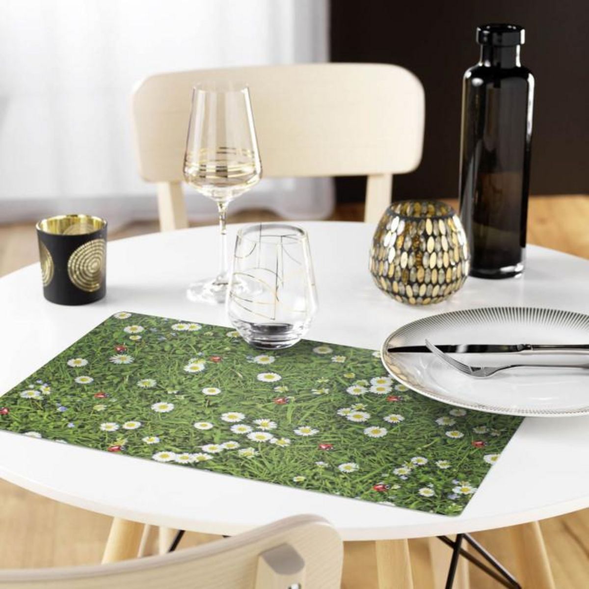 Paris Prix Set de Table Imprimé  Fleurette  28x44cm Vert