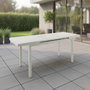 Voir la diapositive 2 : JARDIDECO Table de jardin rectangulaire extensible alu Koloa beige - Jardideco