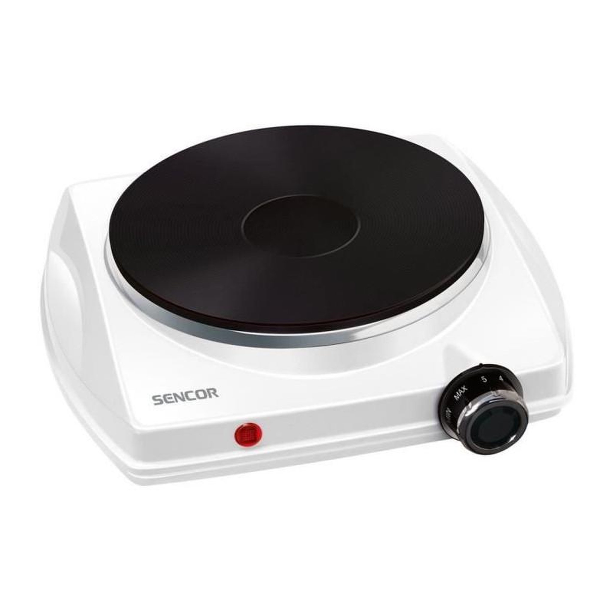 Voir la diapositive 2 : SENCO Plaque de cuisson électrique - SENCOR - SCP 1503WH-EUE4 - 1500 W - 1 foyer - Blanc