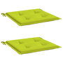Voir la diapositive 3 : VIDAXL Coussins de chaise de jardin lot de 2 vert vif 50x50x3 cm