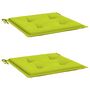 Voir la diapositive 3 : VIDAXL Coussins de chaise de jardin lot de 2 vert vif 50x50x3 cm