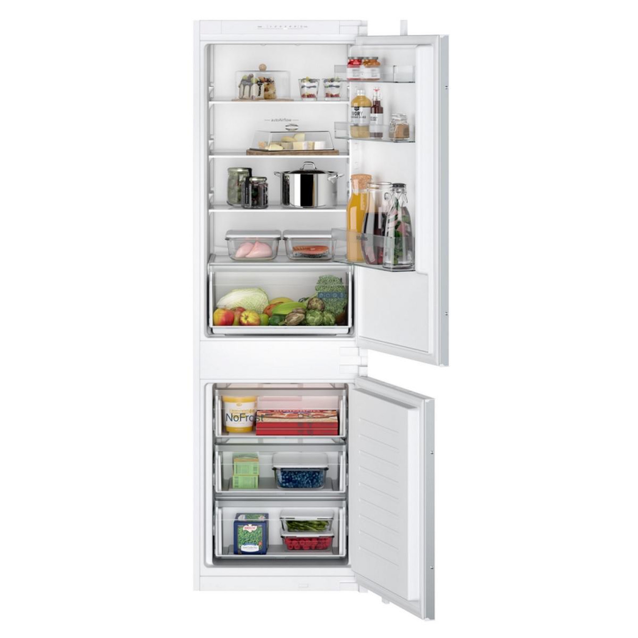 Siemens Réfrigérateur combiné intégrable à glissières 260l blanc - ki86nnse0