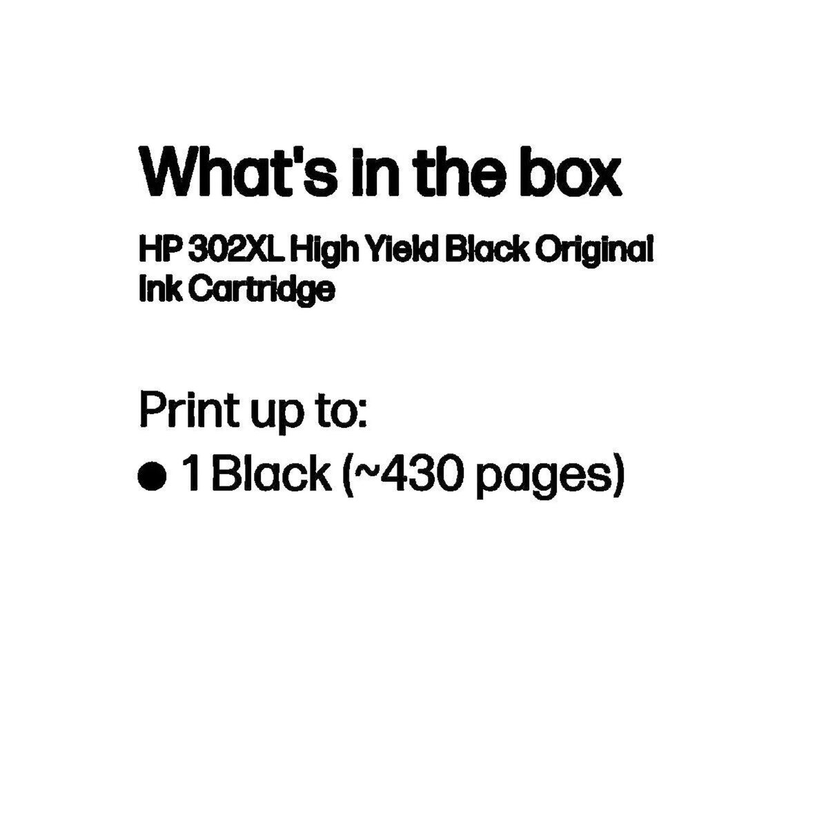 HP Cartouche d'encre HP 302XL Noir