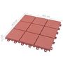 Voir la diapositive 6 : VIDAXL Carreaux de terrasse 10 pcs Rouge 30,5x30,5 cm Plastique