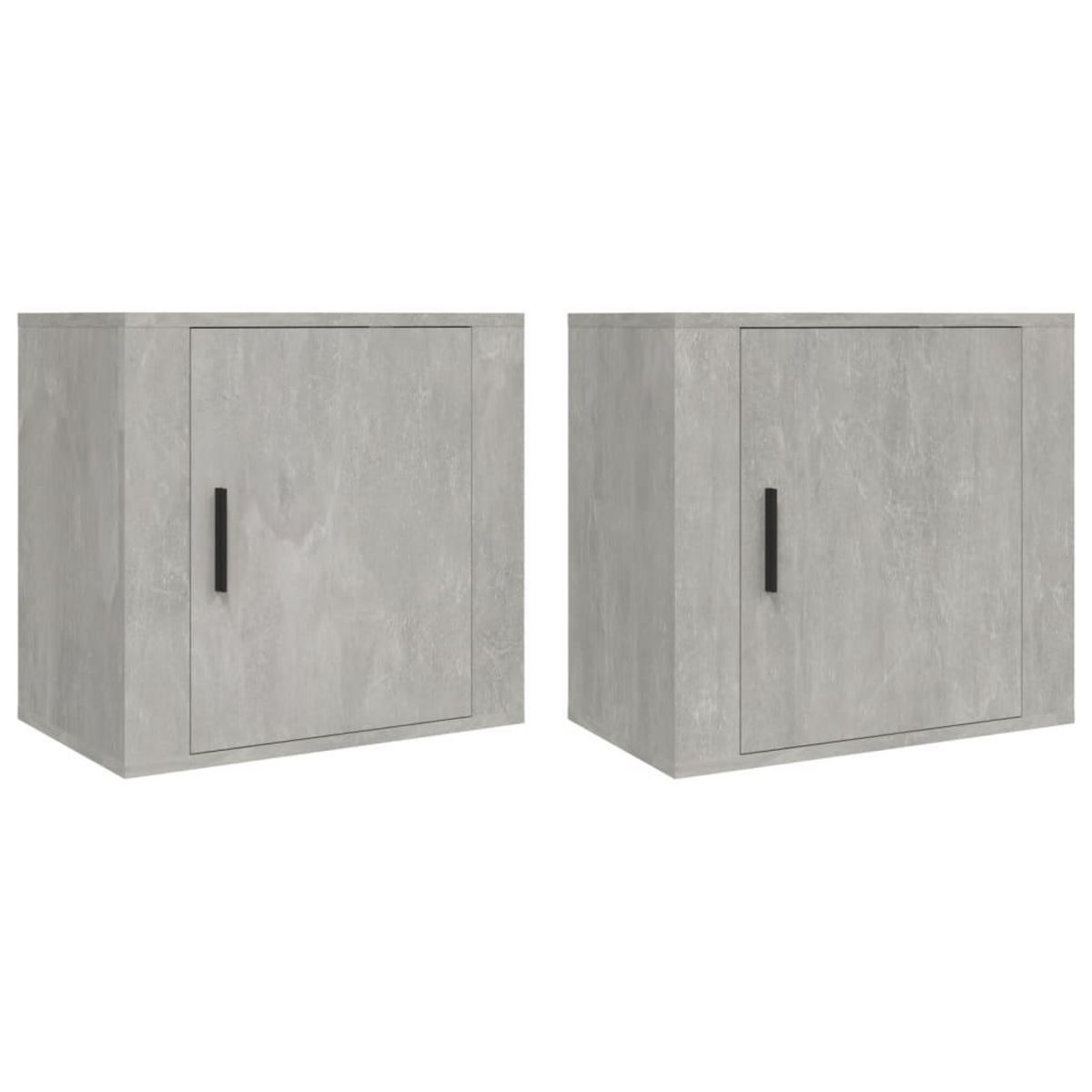 VIDAXL Tables de chevet murales 2 pcs Gris beton 50x30x47 cm