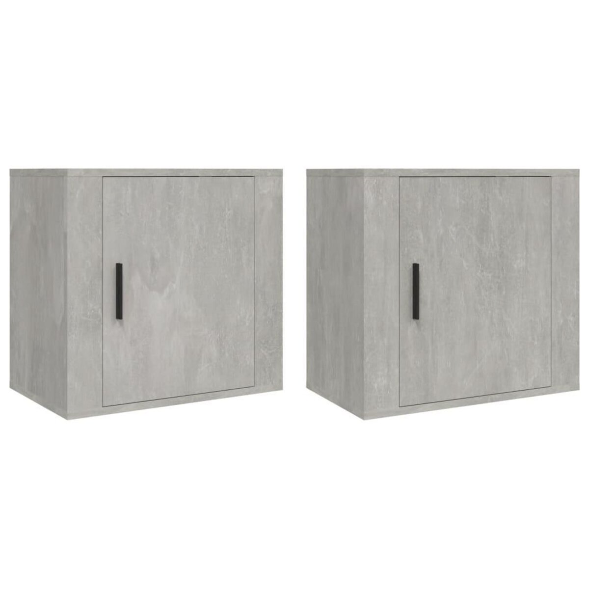 VIDAXL Tables de chevet murales 2 pcs Gris beton 50x30x47 cm
