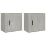 Voir la diapositive 2 : VIDAXL Tables de chevet murales 2 pcs Gris beton 50x30x47 cm