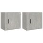 Voir la diapositive 2 : VIDAXL Tables de chevet murales 2 pcs Gris beton 50x30x47 cm
