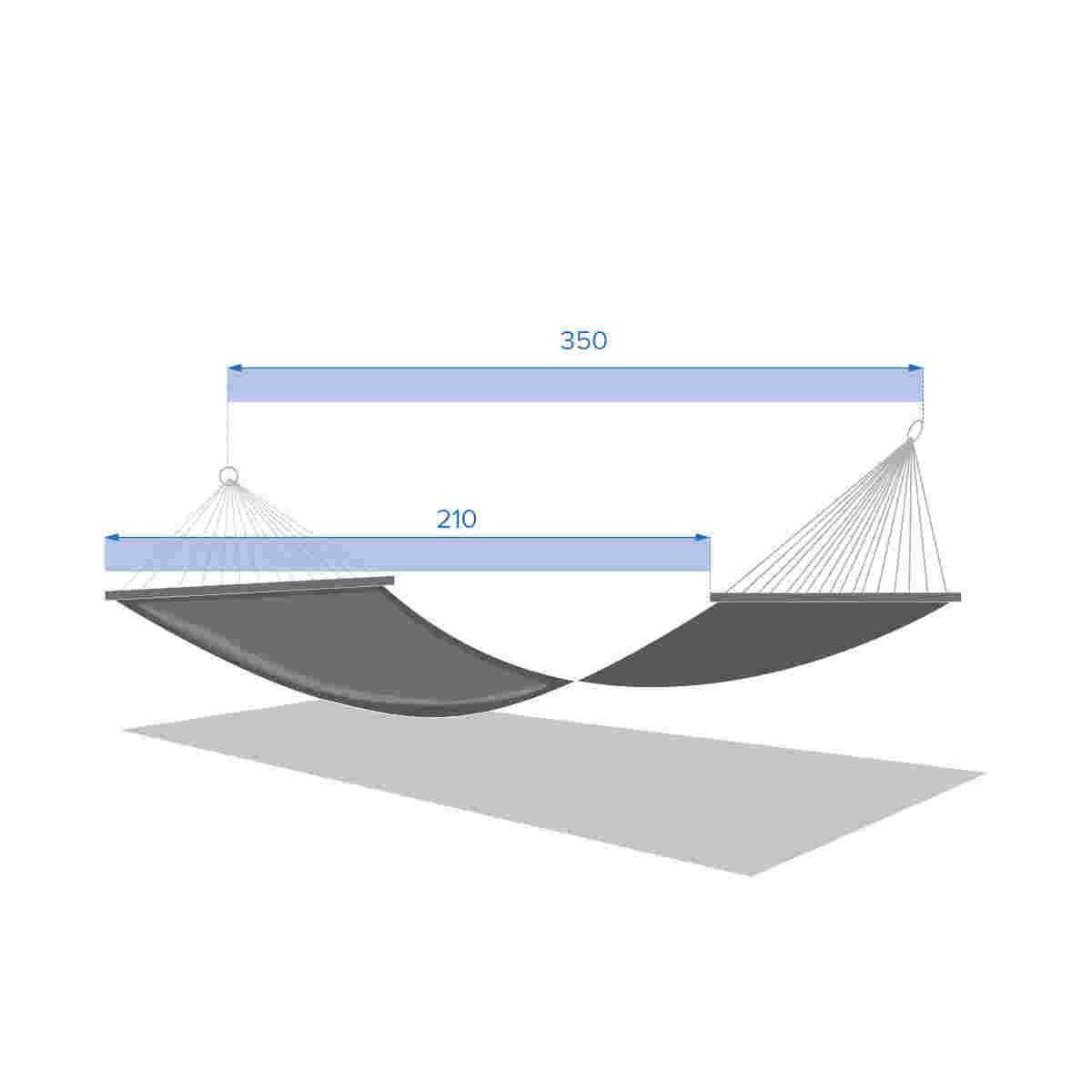 HESPERIDE Toile hamac coton à rayures Elozio Bleu - Hespéride